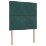 vidaXL Posteľ boxspring s matracom Tmavozelená 90 x 200 cm Zamat – Obrázok 4