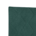 vidaXL Posteľ boxspring s matracom Tmavozelená 90 x 200 cm Zamat – Obrázok 9