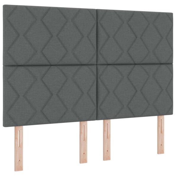 vidaXL Posteľ boxspring s matracom Tmavosivá 140 x 200 cm Látka – Obrázok 4
