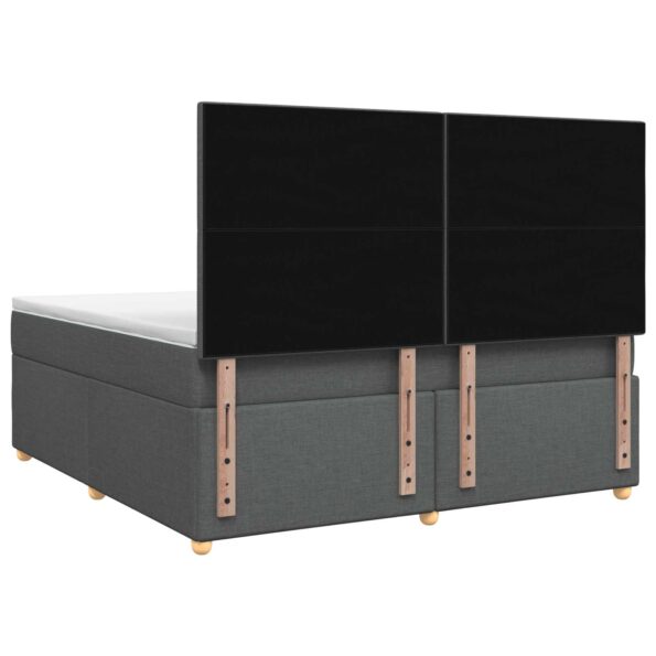vidaXL Posteľ boxspring s matracom Tmavosivá 140 x 200 cm Látka – Obrázok 8