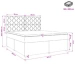 vidaXL Posteľ boxspring s matracom Modrá 160 x 200 cm Látka – Obrázok 11