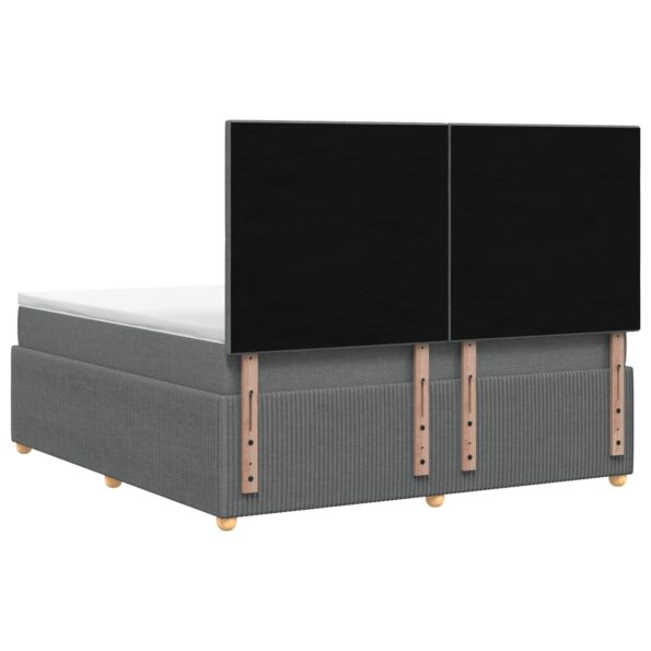 vidaXL Posteľ boxspring s matracom Tmavosivá 140 x 200 cm Látka – Obrázok 8