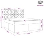 vidaXL Posteľ boxspring s matracom Modrá 180 x 200 cm Látka – Obrázok 13
