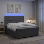 vidaXL Posteľ boxspring s matracom Tmavosivá 140 x 200 cm Látka