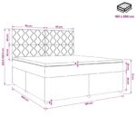 vidaXL Posteľ boxspring s matracom Modrá 180 x 200 cm Látka – Obrázok 13