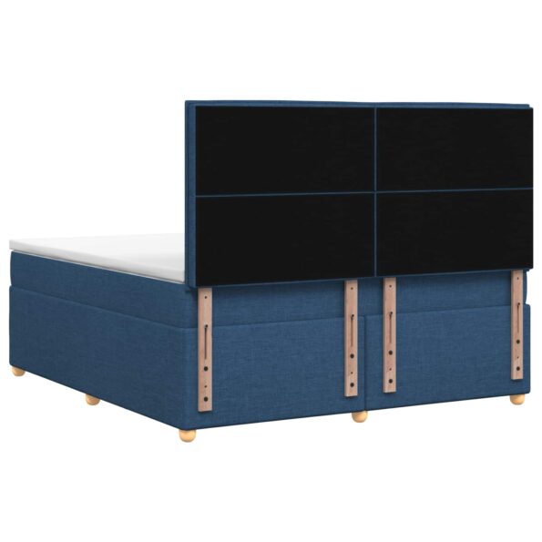 vidaXL Posteľ boxspring s matracom Modrá 180 x 200 cm Látka – Obrázok 9