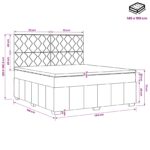 vidaXL LED boxspring posteľ s matracom Tmavosivá 140 x 190 cm Látka – Obrázok 12