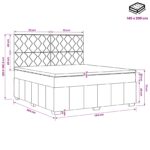 vidaXL LED boxspring posteľ s matracom Tmavosivá 140 x 200 cm Látka – Obrázok 12