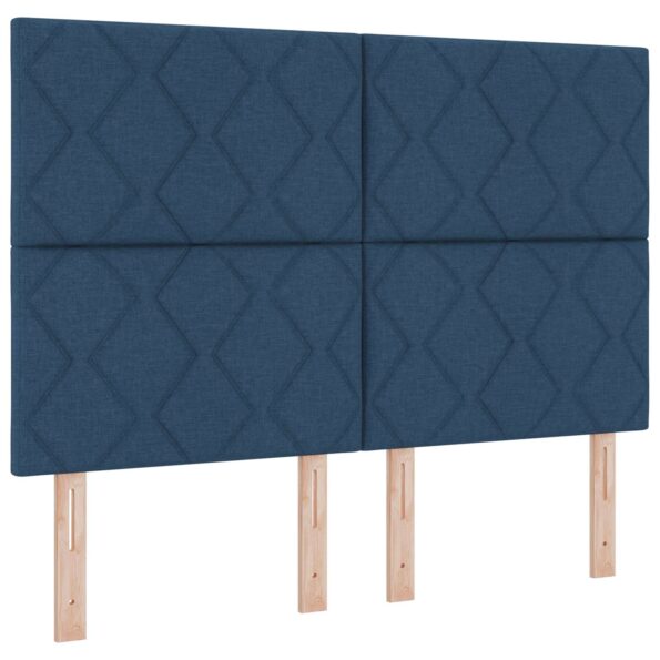 vidaXL LED boxspring posteľ s matracom Modrá 160 x 200 cm Látka – Obrázok 5