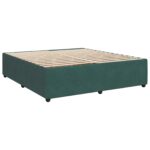 vidaXL LED boxspring posteľ s matracom Tmavozelená 180 x 200 cm Zamat – Obrázok 6