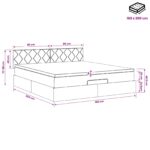vidaXL Polohovací postel s matrací Svetlosivá 160 x 200 cm Zamat – Obrázok 12