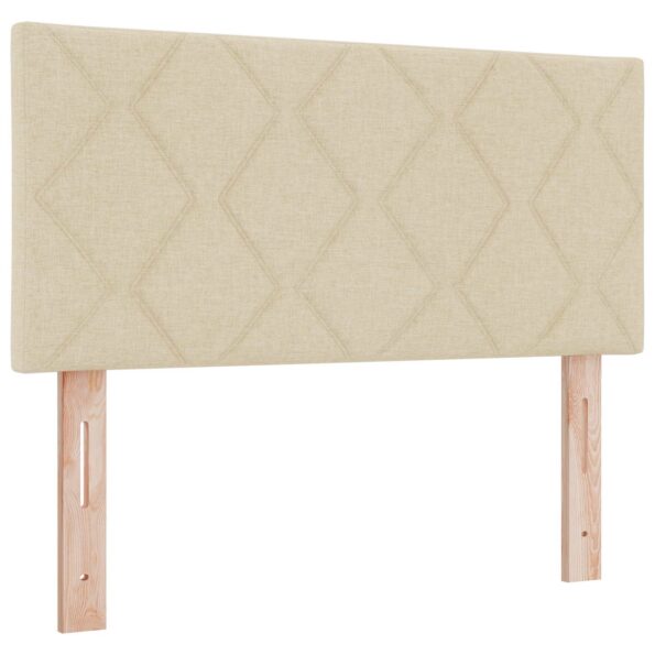 vidaXL Ottoman posteľ s matracom a LED Krémová 100 x 200 cm Látka – Obrázok 3
