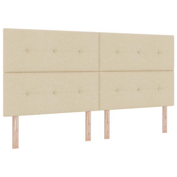 vidaXL Ottoman posteľ s matracom a LED Krémová 200 x 200 cm Látka – Obrázok 3