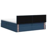 vidaXL LED úložná posteľ s matracom Modrá 180 x 200 cm Látka – Obrázok 10