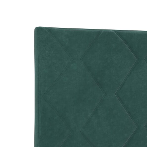 vidaXL LED úložná posteľ s matracom Tmavozelená 200 x 200 cm Zamat – Obrázok 11