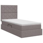 vidaXL Postel s úložným prostorem a matrací Sivohnedá 90 x 200 cm – Obrázok 8