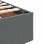 vidaXL Postel s úložným prostorem a matrací Tmavosivá 120 x 200 cm – Obrázok 11