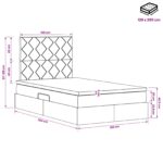 vidaXL Postel s úložným prostorem a matrací Tmavosivá 120 x 200 cm – Obrázok 12