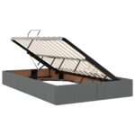 vidaXL Postel s úložným prostorem a matrací Tmavosivá 120 x 200 cm – Obrázok 5