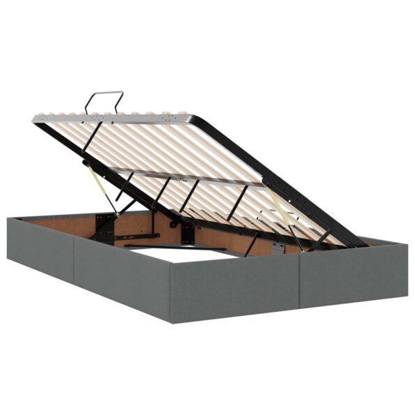 vidaXL Postel s úložným prostorem a matrací Tmavosivá 120 x 200 cm – Obrázok 5