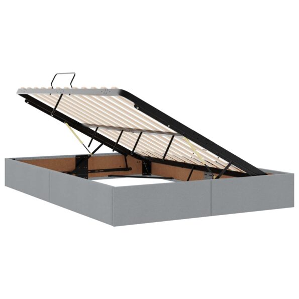 vidaXL Postel s úložným prostorem a matrací Svetlosivá 140 x 200 cm – Obrázok 5