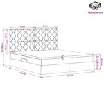 vidaXL Postel s úložným prostorem a matrací Sivohnedá 140 x 200 cm – Obrázok 12