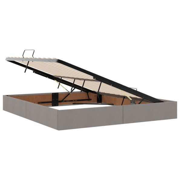 vidaXL Postel s úložným prostorem a matrací Sivohnedá 140 x 200 cm – Obrázok 5