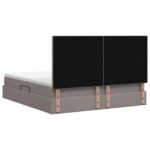 vidaXL Postel s úložným prostorem a matrací Sivohnedá 140 x 200 cm – Obrázok 9