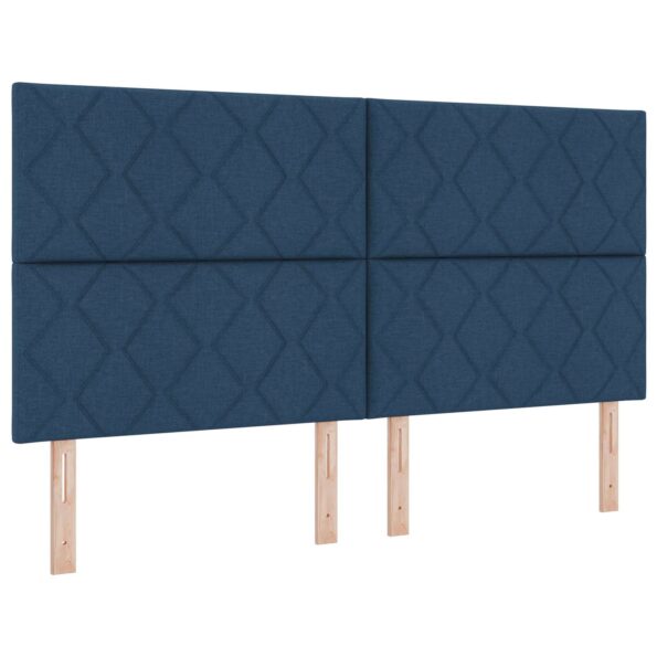 vidaXL Postel s úložným prostorem a matrací Modrá 180 x 200 cm látka – Obrázok 4