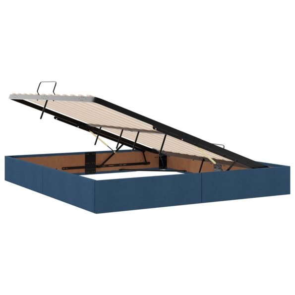 vidaXL Postel s úložným prostorem a matrací Modrá 180 x 200 cm látka – Obrázok 5