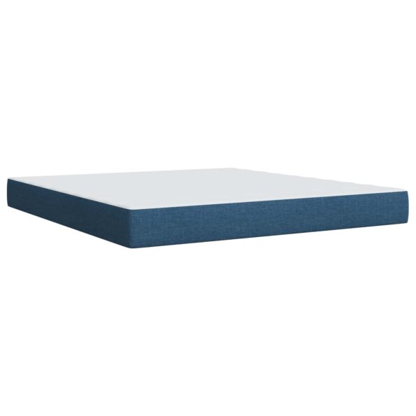 vidaXL Postel s úložným prostorem a matrací Modrá 180 x 200 cm látka – Obrázok 6