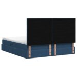 vidaXL Postel s úložným prostorem a matrací Modrá 180 x 200 cm látka – Obrázok 9