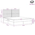 vidaXL Postel s úložným prostorem a matrací Tmavomodrá 180 x 200 cm – Obrázok 12