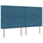 vidaXL Postel s úložným prostorem a matrací Tmavomodrá 180 x 200 cm – Obrázok 4