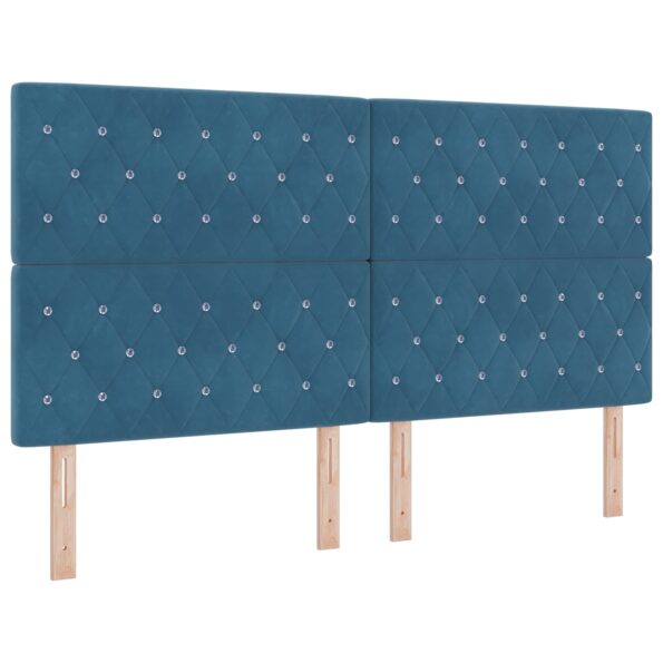 vidaXL Postel s úložným prostorem a matrací Tmavomodrá 180 x 200 cm – Obrázok 4