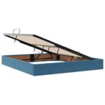 vidaXL Postel s úložným prostorem a matrací Tmavomodrá 180 x 200 cm – Obrázok 5