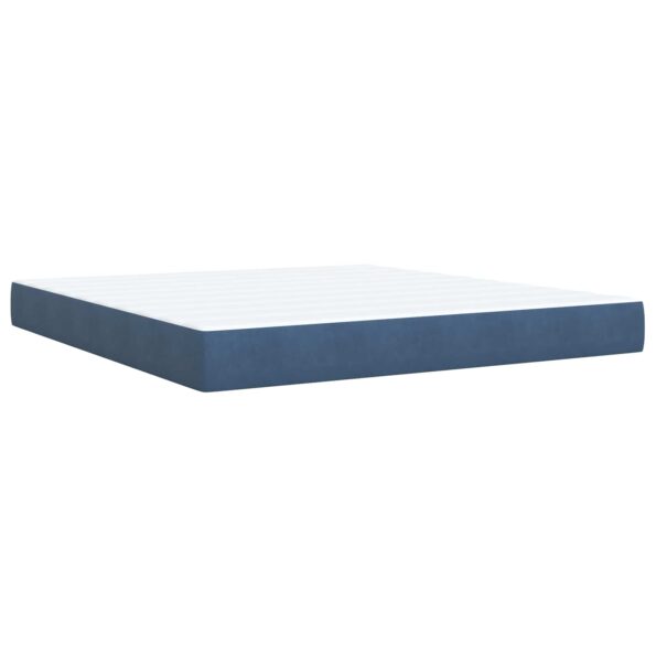 vidaXL Postel s úložným prostorem a matrací Tmavomodrá 180 x 200 cm – Obrázok 6