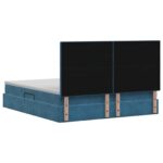 vidaXL Postel s úložným prostorem a matrací Tmavomodrá 180 x 200 cm – Obrázok 9