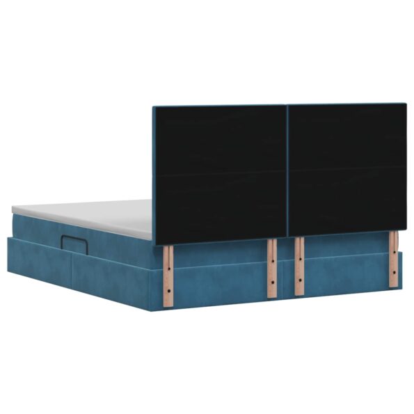 vidaXL Postel s úložným prostorem a matrací Tmavomodrá 180 x 200 cm – Obrázok 9