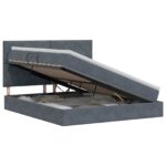 vidaXL Postel s úložným prostorem a matrací Tmavosivá 160 x 200 cm – Obrázok 2