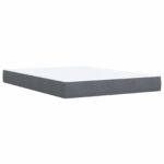 vidaXL Postel s úložným prostorem a matrací Tmavosivá 160 x 200 cm – Obrázok 6