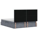 vidaXL Postel s úložným prostorem a matrací Tmavosivá 160 x 200 cm – Obrázok 9