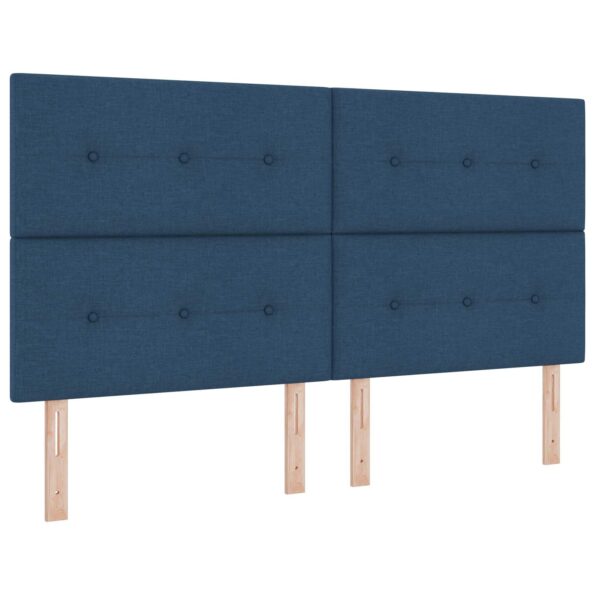 vidaXL Úložná posteľ s čelnou doskou Modrá 180 x 200 cm Látka – Obrázok 4