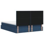 vidaXL Úložná posteľ s čelnou doskou Modrá 180 x 200 cm Látka – Obrázok 9