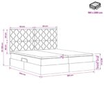vidaXL Úložná posteľ s čelnou doskou Krémová 180 x 200 cm Látka – Obrázok 12