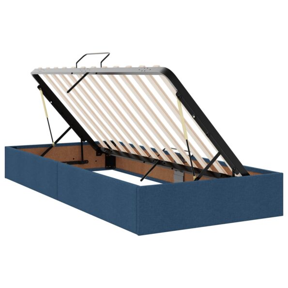 vidaXL LED úložná posteľ s matracom Modrá 90 x 200 cm Látka – Obrázok 6