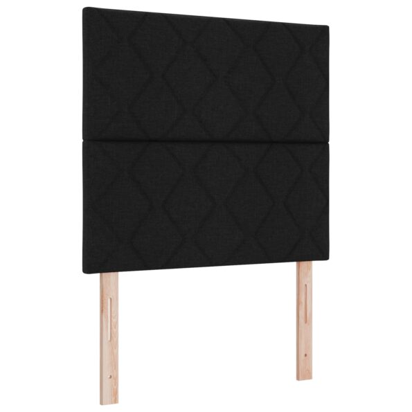 vidaXL LED úložná posteľ s matracom Čierna 90 x 190 cm Látka – Obrázok 5