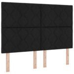 vidaXL LED úložná posteľ s matracom Čierna 140 x 190 cm Látka – Obrázok 5
