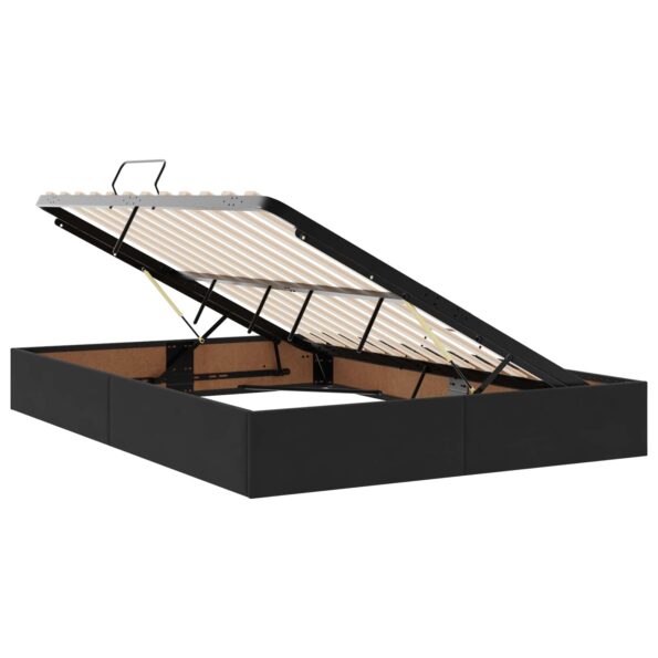 vidaXL LED úložná posteľ s matracom Čierna 160 x 200 cm Zamat – Obrázok 6