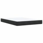 vidaXL LED úložná posteľ s matracom Čierna 160 x 200 cm Zamat – Obrázok 7